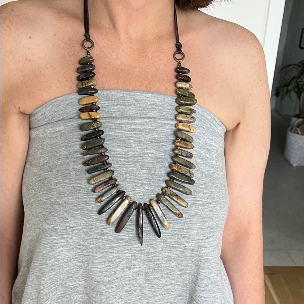 Genuine Jasper Stone Necklace